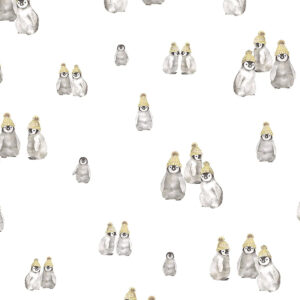 teddyteppe for babyer og barn pingviner