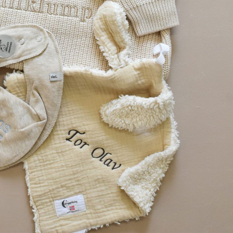 Økologisk koseklut med navn