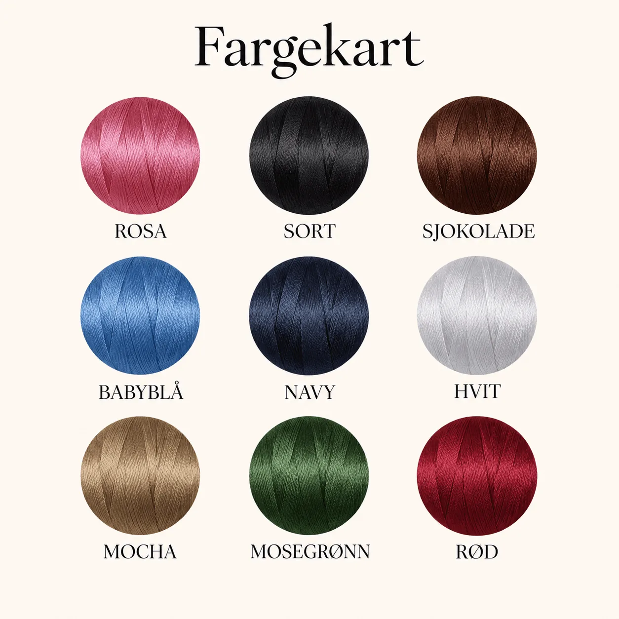 Fargekart brodering VUGGEBABY AS