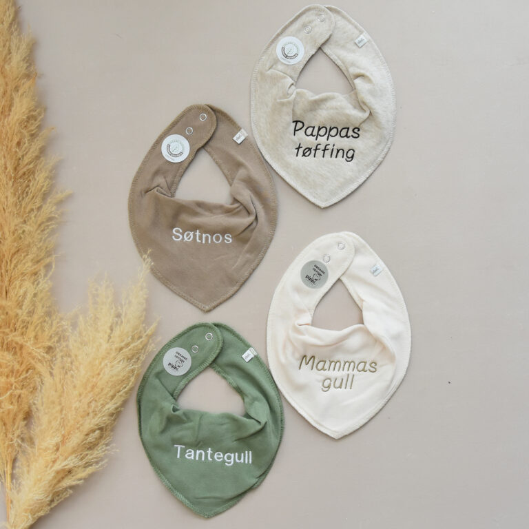 Økologisk smekke med tekst