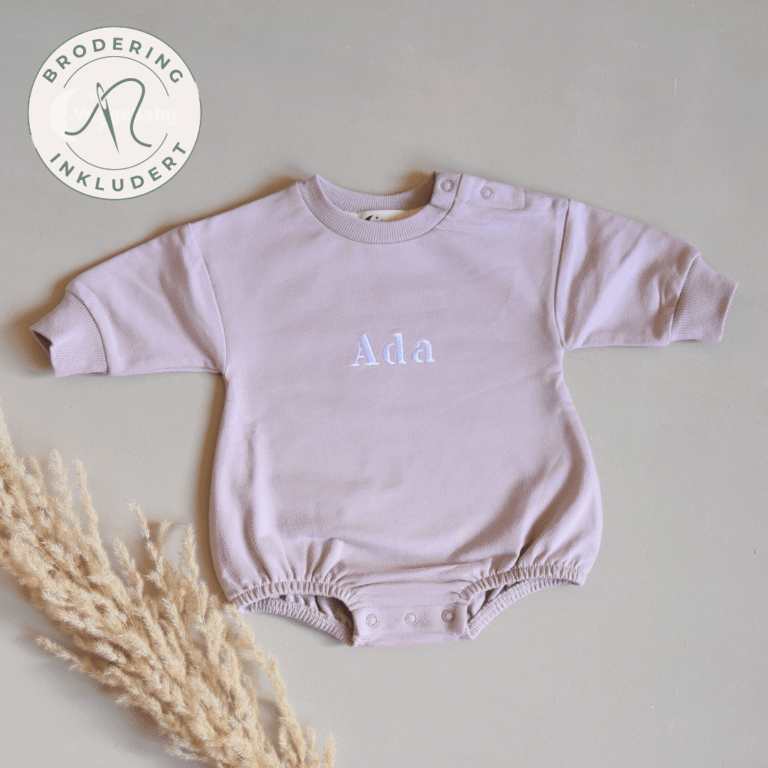 Vuggebaby økologisk Plum genserbody