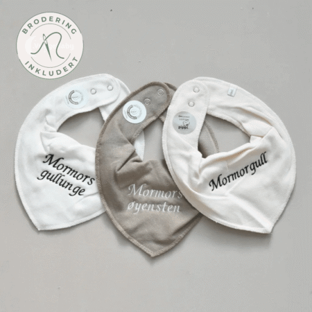 Økologisk smekke med tekst