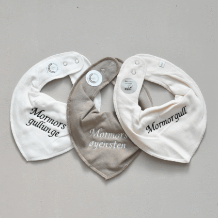 Økologisk smekke med tekst