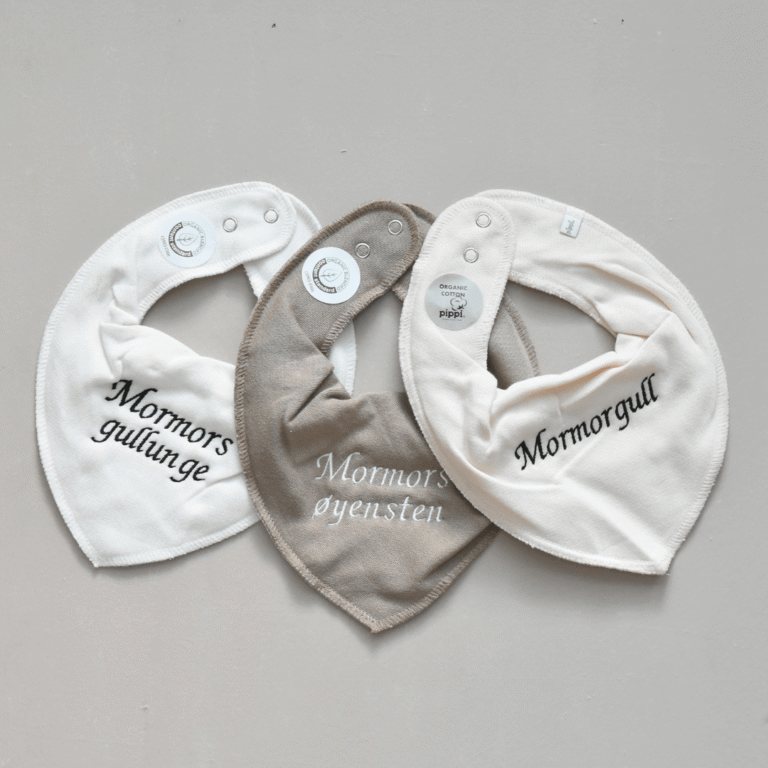 Økologisk smekke med tekst