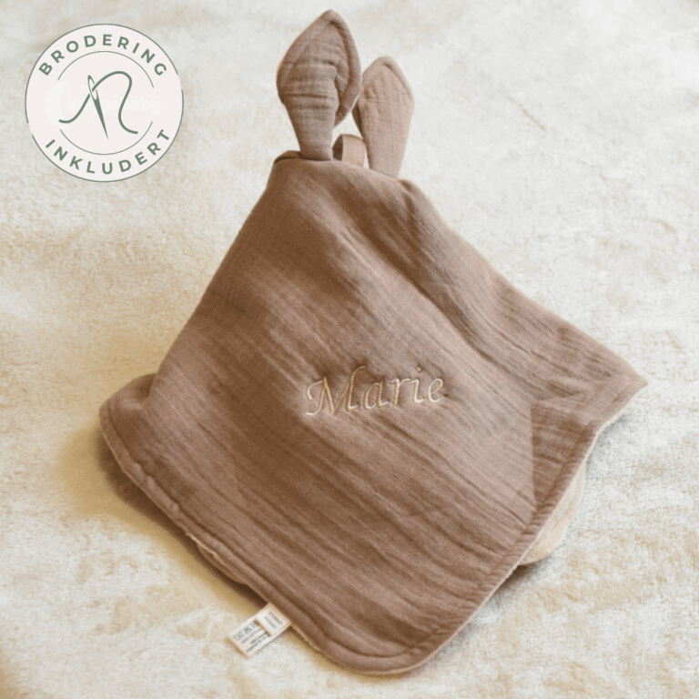 Bibs koseklut med navn | Økologisk bomull