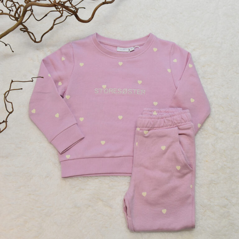 NameIt rosa joggedress med navn
