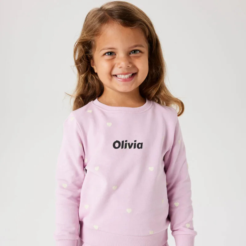 Nameit rosa joggedress med navn