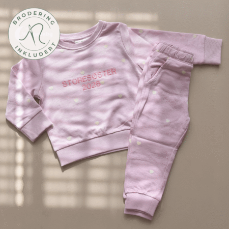 NameIt rosa joggedress med navn