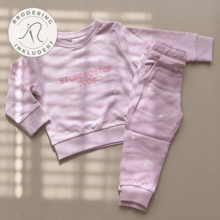 NameIt rosa joggedress med navn