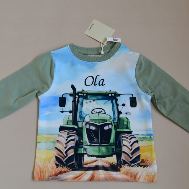 Minymo Traktorgenser med navn | Hedge green - Bilde 10