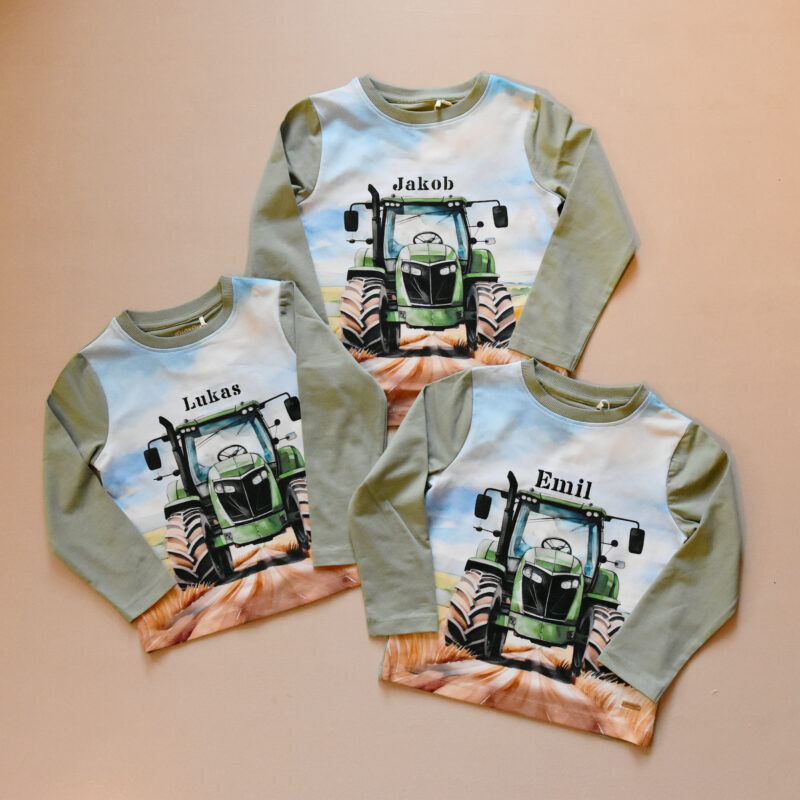 Minymo Traktorgenser med navn | Hedge green - Bilde 13