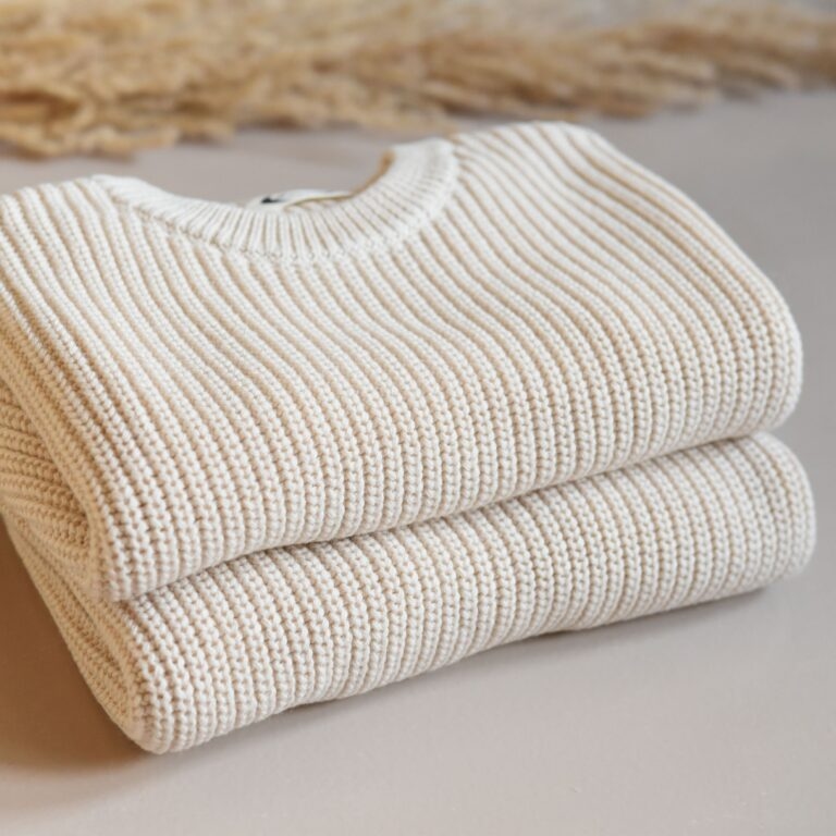 Økologisk strikkegenser for baby og barn | Chunky strikk | Oversize chunky genser barn
