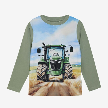 Minymo topp med traktor | Hedge green