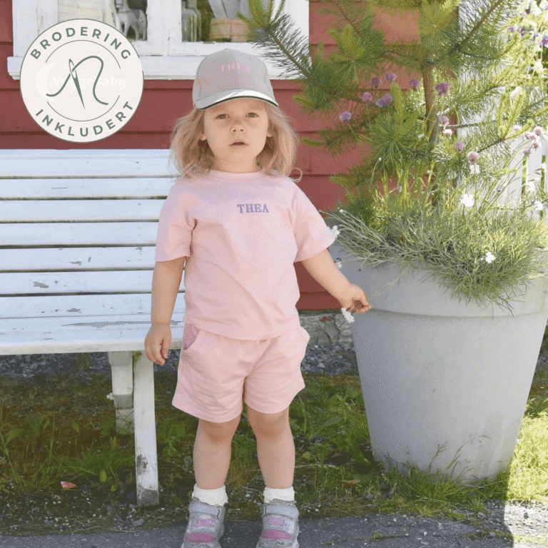 Økologisk sommersett med tekst | Bomull