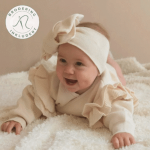 Omslagsbody med volang | Bomull | Ivory