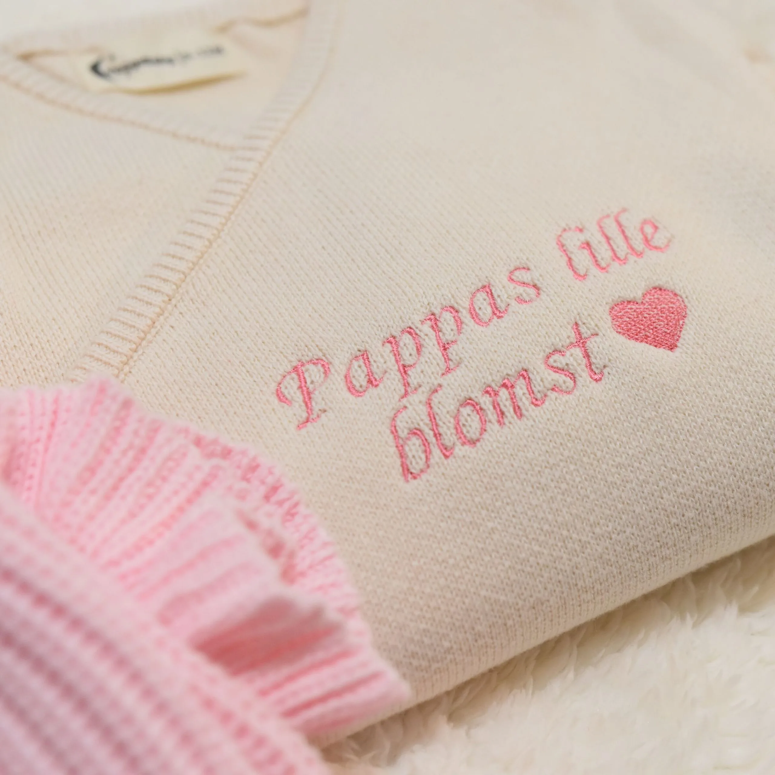 Omslagsbody med volang | Bomull | Ivory - Bilde 5