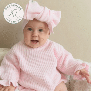 Romper med volang | Bomull | Pudderrosa