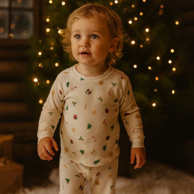 Julepysj 2delt | Ivory | Nameit | Julepysjer for hele familien bomull jul
