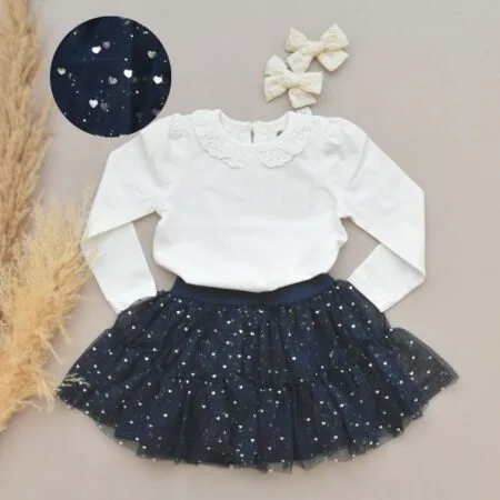 Tyllskjørt med hjerter