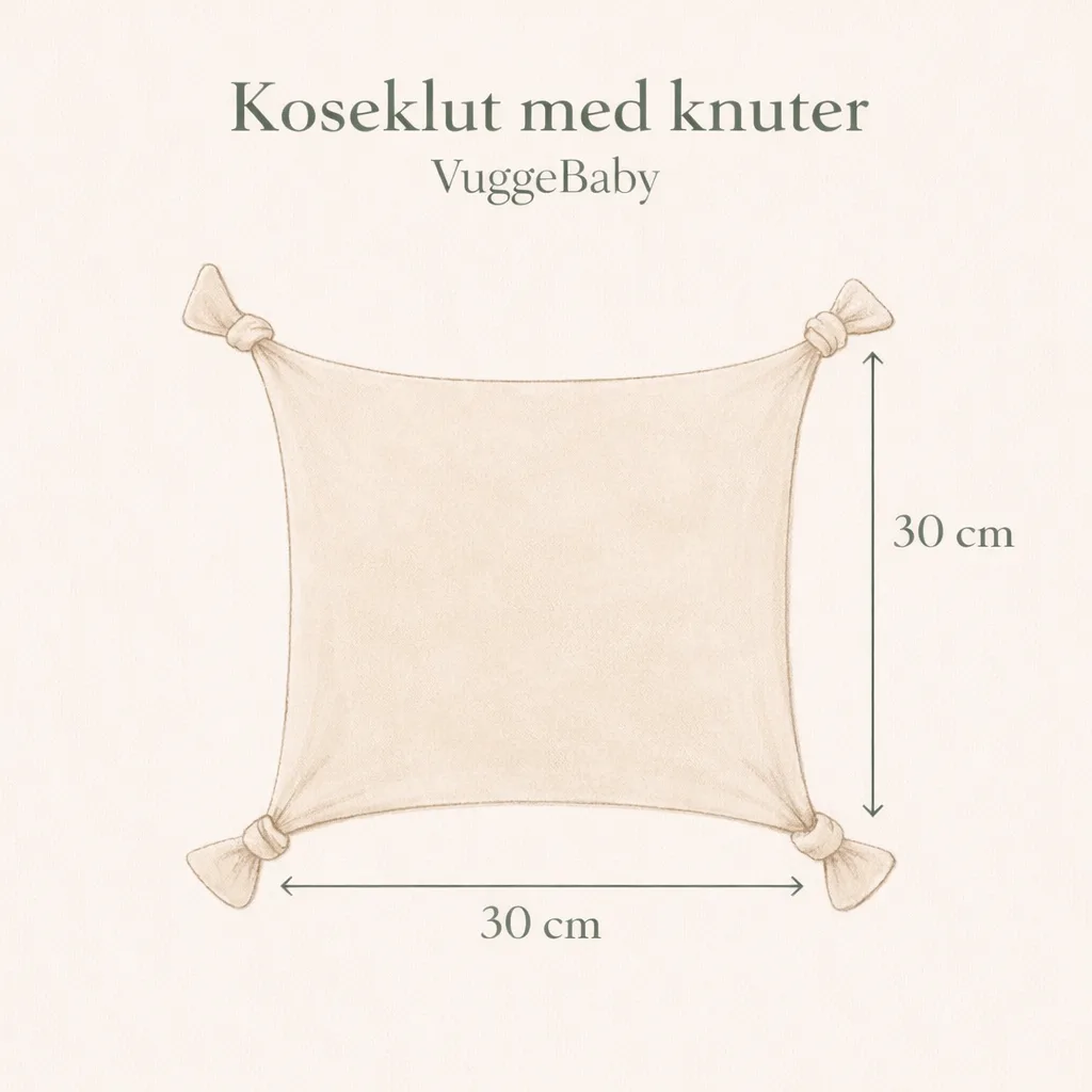 økologisk koseklut med knuter fremstilt i bomull