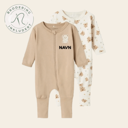 Pyjamas med navn 2pk | Bamse | baby pysj