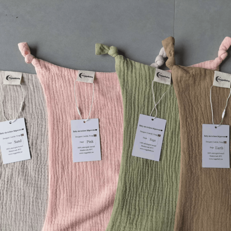 Økologisk koseklut med knuter | Bomull | Vuggebaby AS